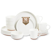 EWFEN 16-piece dinnerware set full configuration for four, ready for everyday meals.