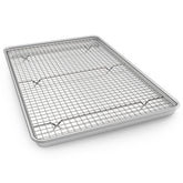 EWFEN half sheet pan with rack set front view for sturdy bake and included rack