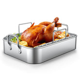 EWFEN roasting pan with a large 17x13 inch area enables even family meals.