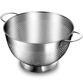 EWFEN stainless steel colander top view shows sturdy construction for efficient draining