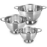 ewfen stainless steel colander set 1-quart for precise draining and space-saving prep.