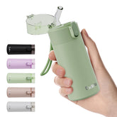 Exllena 5oz bottle with straw front view for easy on-the-go sipping