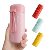 Exllena mini pink water bottle front view for on-the-go hydration