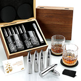 EXREIZST whiskey glasses set with lead-free tumblers for tasting