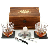 EXREIZST whiskey stones gift set for cooling bourbon without dilution