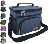 ExtraCharm blue insulated lunch bag front view keeps meals ready on the go