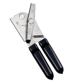 EZ-DUZ-IT Deluxe Can Opener with black grips for secure, comfortable turning.