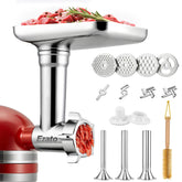 Ezato meat grinder attachment for KitchenAid connects to mixers for seamless grinding and sausage making