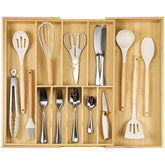 Fabsome silverware organizer collapsed with nine compartments for neat drawers