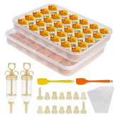 FACULX deviled egg containers with lids for organized fridge storage.