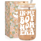 Fairy's Gift Boy Mom Era iced coffee cup front view for daily beverages