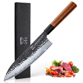 FAMCÜTE 8-inch Japanese knife blade showcases precise, long-lasting sharpness.