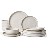 Famiware Meteor dinner plates highlight creamy glaze for everyday family meals.