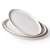 Famiware oval serving platter 16-inch for large dishes and elegant presentations.