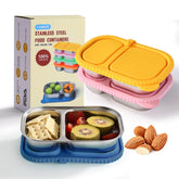 FAMOR 2-compartment snack container with lid for portion control