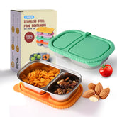 FAMOR 2-pack snack containers with lids for portable meals on the go