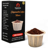 Fanativita 100-count K-Cup filters pack for easy, mess-free brewing.