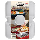 Fancy Panz Charcuterie Tray with nine compartments and lid for organized entertaining.