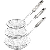 Fancymay enhanced spider strainer set shown with three sizes for versatile cooking