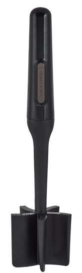 Farberware nylon meat masher with five blades breaks up ground meat in hot pans.
