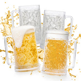 Fasmov freezer beer mug with double-wall, cooling without condensation.