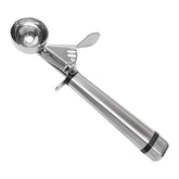 Fat Daddio's SCTP-40 stainless steel scoop with ergonomic handle for even portions.