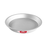 Fat Daddio's PIE-12 anodized pie pan seen from top view showing sturdy bakeware for even crusts