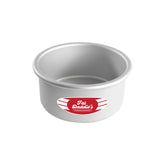 Fat Daddio's PRD-63 anodized round cake pan, 6x3 inch, showcases even baking.