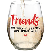 Fatbaby stemless wine glass for best friends, ideal for girls' nights.