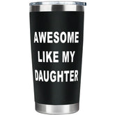 Fatbaby Dad Tumbler front view with lid for everyday gift use and dad-approved style.