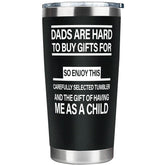 Fatbaby Dad Tumbler front view 20oz for daily coffee on the go.