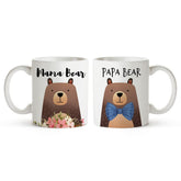 Fatbaby Mama Bear and Papa Bear mugs in a boxed set, ideal for cozy morning coffee rituals.