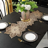 FAVE Gold table runner 36-inch heat-resistant vinyl for elegant dining