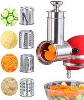 FavorKit stainless steel salad maker attachment feed tube for quick veggie prep with KitchenAid