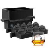 FDDBI Circle Ice Cube Tray top view with crystal-clear 2-inch spheres.