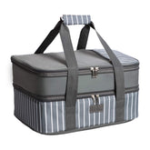 FE FUN ELEMENTS casserole carrier dual compartments for two 9x13 dishes.