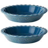 FE Fun Elements pie pan with lace emboss enhances presentation and even baking.