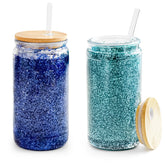 FECBK snowglobe tumbler 16oz clear design keeps condensation away during daily use.