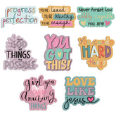 Feekoon 8-pcs locker decoration magnets brighten lockers with positive messages.