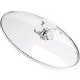 Feipone 8 inch glass lid with stainless rim for snug fit and quick monitoring