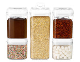 Felli Flip Tite large container set shows bulk storage capacity with clear lids.