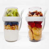 Felli on-the-go yogurt parfait cup with spoon for quick, mess-free breakfasts.