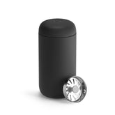 Fellow Carter Move splash guard close-up showing spill protection for on-the-go sipping