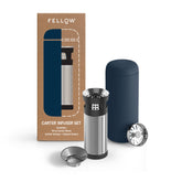 Fellow Carter tea infuser basket snap-in for easy steeping on the go.