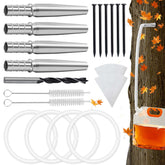 Feoang maple tapping kit taps mounted on a tree for sap collection