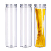 FEOOWV clear jar set for spaghetti and pasta, keeps contents visible for quick prep.