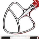 FGREEBLE stainless steel paddle attachment close-up with reinforced head for thorough mixing.