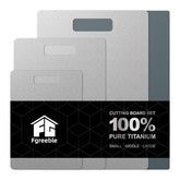 Fgreeble titanium cutting board set 3 top view shows durable, long-lasting surface.
