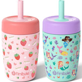 Fimibuke kids cups with twist lid demonstrate spill-free sipping on the go.