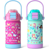 Fimibuke kids insulated bottle with pop-open straw for easy on-the-go sipping